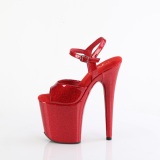 R�de h�je h�le 20 cm FLAMINGO-809GP glitter plateau h�je h�le