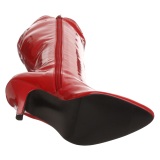Røde lakstøvler 13 cm SEDUCE-2000 spidse støvler med stiletter hæle
