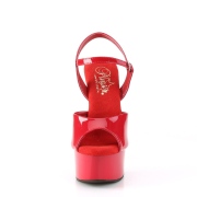 Rde sandaler 15 cm GLEAM-609 hjhlede sandaler plateau