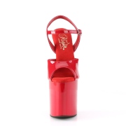 R�de sandaler 20 cm NAUGHTY-809 h�jh�lede sandaler plateau