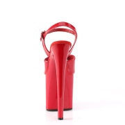 Røde sandaler 20 cm NAUGHTY-809 højhælede sandaler plateau