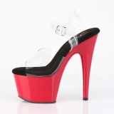 R�dt plateau 18 cm ADORE-708 h�jh�lede sandaletter til poledance