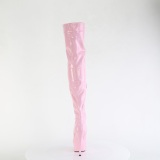 Rosa 15 cm DELIGHT-3000HWR Hologram overknee støvler - pole dance overknees
