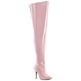 Rose 13 cm thigh high stretch overknee boots with wide calf for men