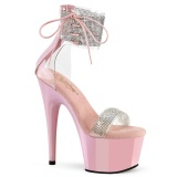 Rose 18 cm ADORE-727RS pleaser high heels with strass ankle cuff