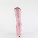 Rose glitter 18 cm ADORE-1040GR high heels ankle boots platform