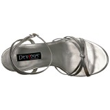Silver 15 cm Devious DOMINA-108 high heeled sandals