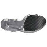Silver Clear 13 cm COCKTAIL-508 Platform High Heeled Sandal