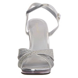 Silver Glitter 12 cm FLAIR-419G Womens High Heel Sandals