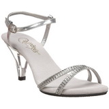Silver Glitter 8 cm BELLE-316 Womens High Heel Sandals