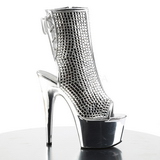 Silver rhinestones 18 cm ADORE-1018DCS platform womens ankle boots