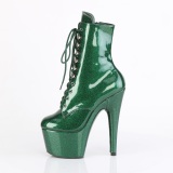Smaragd grn glitter 18 cm kvinder hjhlede boots plateau