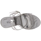 Sølv 11,5 cm CLEARLY-408 Fest sandaletter med høje hæl