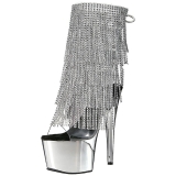 S�lv 18 cm ADORE-1017RSF ankelst�vler til damer med frynser