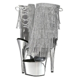 S�lv 18 cm ADORE-1017RSF ankelst�vler til damer med frynser