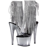 S�lv 18 cm ADORE-1017RSFT ankelst�vler til damer med frynser
