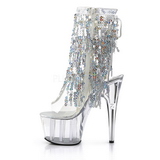 S�lv 18 cm ADORE-1017SQF pailletter ankelst�vler med frynser