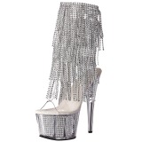 S�lv 18 cm ADORE-1017SRS ankelst�vler til damer med frynser