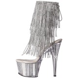 S�lv 18 cm ADORE-1017SRS ankelst�vler til damer med frynser