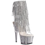 S�lv 18 cm ADORE-1017SRS ankelst�vler til damer med frynser