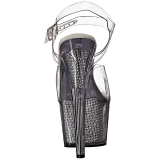 S�lv 18 cm ADORE-708SRS H�jh�lede Sandaler Strass Plateau