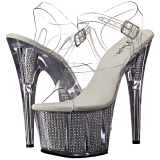 S�lv 18 cm ADORE-708SRS H�jh�lede Sandaler Strass Plateau