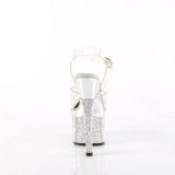 S�lv 18 cm ESTEEM-708DM-2 plateau h�je h�le med strass sten