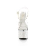 S�lv 18 cm ESTEEM-708LG-2 glitter h�jh�lede plateausko