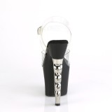 Slv 18 cm IRONGRIP-708 plateau high heels med knojern hle