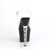 S�lv 18 cm IRONGRIP-708 plateau high heels med knojern h�le