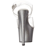 S�lv 18 cm Pleaser SKY-308MG glitter plateau high heels sko