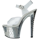 S�lv 18 cm Pleaser STARDUST-708 H�je H�le Krom Plateau