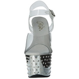 S�lv 18 cm Pleaser STARDUST-708 H�je H�le Krom Plateau
