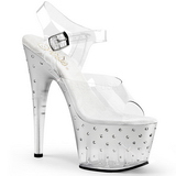 S�lv 18 cm STARDUST-708T Plateau H�jh�lede Sandaler Sko