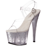 S�lv 18 cm STARDUST-708T Plateau H�jh�lede Sandaler Sko
