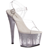 S�lv 18 cm STARDUST-708T Plateau H�jh�lede Sandaler Sko