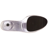 S�lv 20 cm FLAMINGO-801G glitter plateau mules damer med h�l