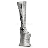 Sølv Glitter 34 cm VIVACIOUS-3016 Overknee Støvler til Drag Queen