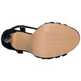 Sort 13 cm Pleaser AMUSE-13 højhælede sandaler til kvinder