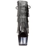 Sort 18 cm ADORE-1017RSFT ankelst�vler til damer med frynser