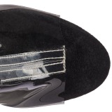 Sort 18 cm ADORE-1017SRS ankelst�vler til damer med frynser