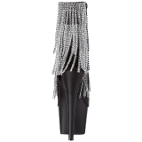 Sort 18 cm ADORE-1024RSF ankelst�vler til damer med frynser