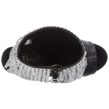 Sort 18 cm ADORE-1024RSF ankelst�vler til damer med frynser