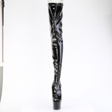 Sort 18 cm ADORE-4011 Vinyl l�rlange st�vler crotch h�j