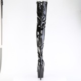 Sort 18 cm ADORE-4011 Vinyl l�rlange st�vler crotch h�j