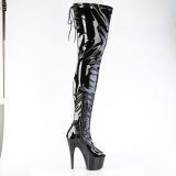 Sort 18 cm ADORE-4011 Vinyl l�rlange st�vler crotch h�j