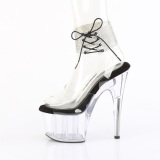Sort 18 cm ADORE-791-2RS gennemsigtige plateau h�je h�le med ankelremme