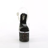 Sort 18 cm ESTEEM-708LG glitter h�jh�lede plateausko