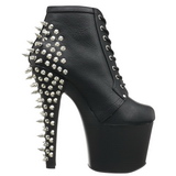 Sort 18 cm FEARLESS-700-28 ankelst�vler damer med plateaus�l
