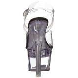 Sort 18 cm FLASHDANCE-708 stripper sandaler poledance sko LED p�re